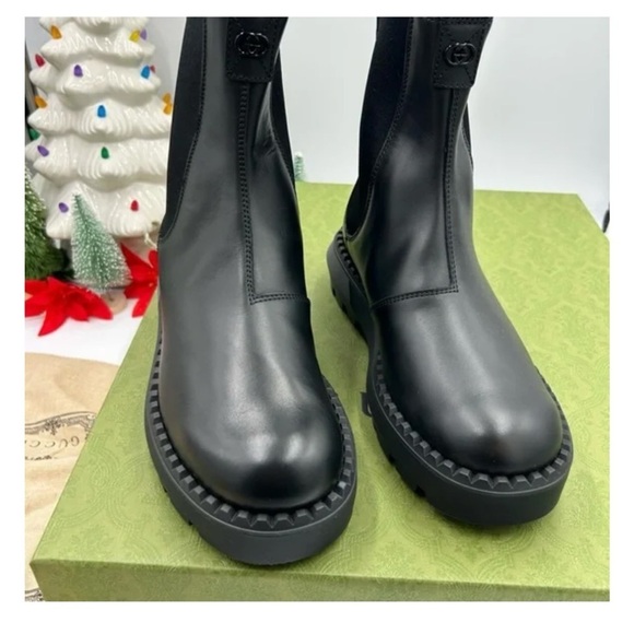 Gucci men\'s leather Chelsea boots size 7 fits 8 US made in Italy main image 4